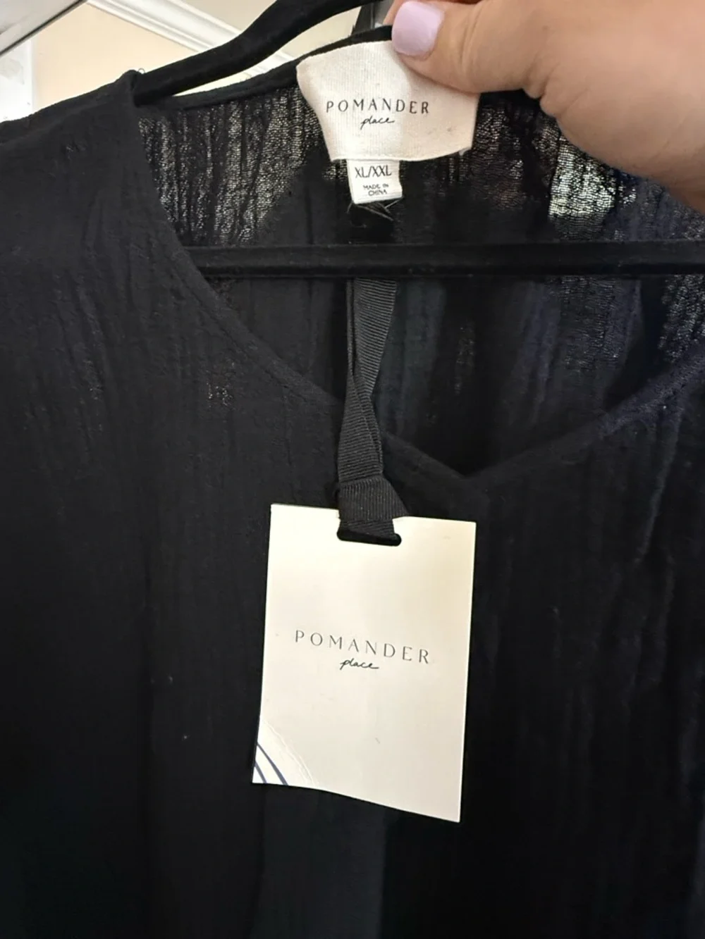 NWT Tuckernuck Pomander Black Tassel-Trim Tunic / Coverup - Picture 3 of 8